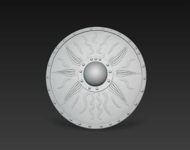 Mô hình khiên La Mã cổ đại (Roman Shield) cho in 3D - Image 4