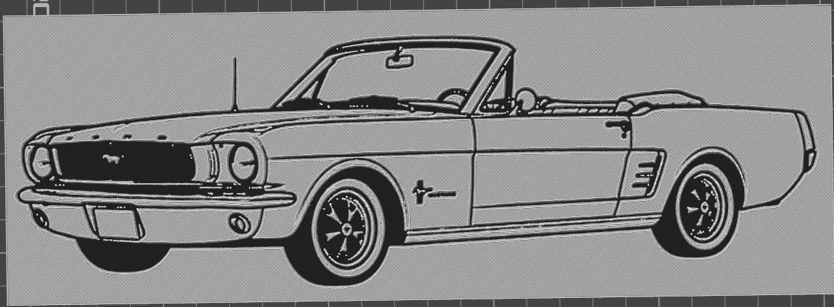 Mô hình 3D Ford Mustang 1965 nghệ thuật in trang trí - Image 1