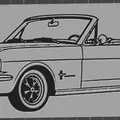 Mô hình 3D Ford Mustang 1965 nghệ thuật in trang trí - Thumbnail 1