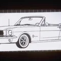 Mô hình 3D Ford Mustang 1965 nghệ thuật in trang trí - Thumbnail 3