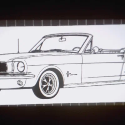 Mô hình 3D Ford Mustang 1965 nghệ thuật in trang trí
