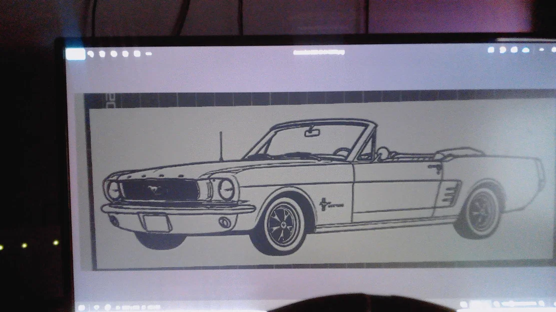 Mô hình 3D Ford Mustang 1965 nghệ thuật in trang trí - Image 4