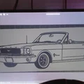 Mô hình 3D Ford Mustang 1965 nghệ thuật in trang trí - Thumbnail 4