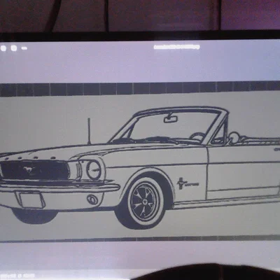 Mô hình 3D Ford Mustang 1965 nghệ thuật in trang trí