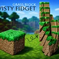 Minecraft Grass Block Twisty Fidget - Mô hình khối cỏ xoay thông minh - Thumbnail 1