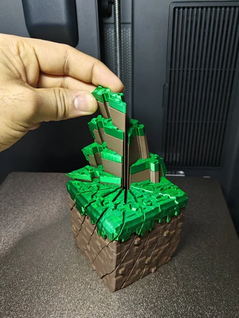 Minecraft Grass Block Twisty Fidget - Mô hình khối cỏ xoay thông minh - Image 3
