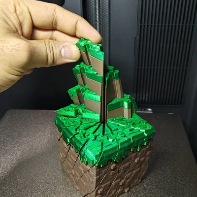 Minecraft Grass Block Twisty Fidget - Mô hình khối cỏ xoay thông minh