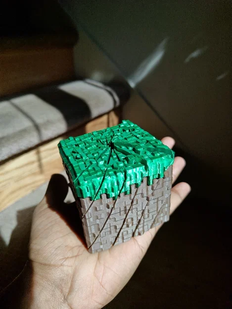 Minecraft Grass Block Twisty Fidget - Mô hình khối cỏ xoay thông minh - Image 5