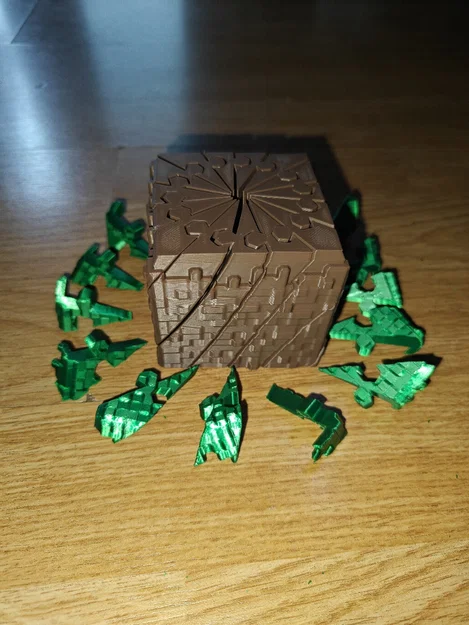 Minecraft Grass Block Twisty Fidget - Mô hình khối cỏ xoay thông minh - Image 7