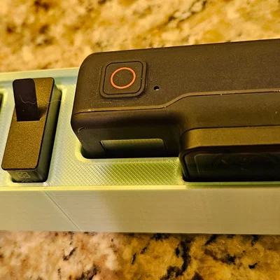 Khay 3D đựng GoPro Hero 7 và pin theo chuẩn Gridfinity