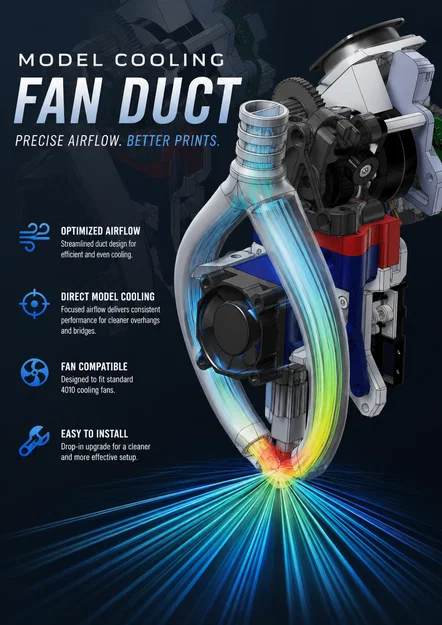 Fan Duct V3.0 - Thiết kế tối ưu luồng gió cho printhead - Image 1