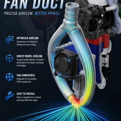 Fan Duct V3.0 - Thiết kế tối ưu luồng gió cho printhead