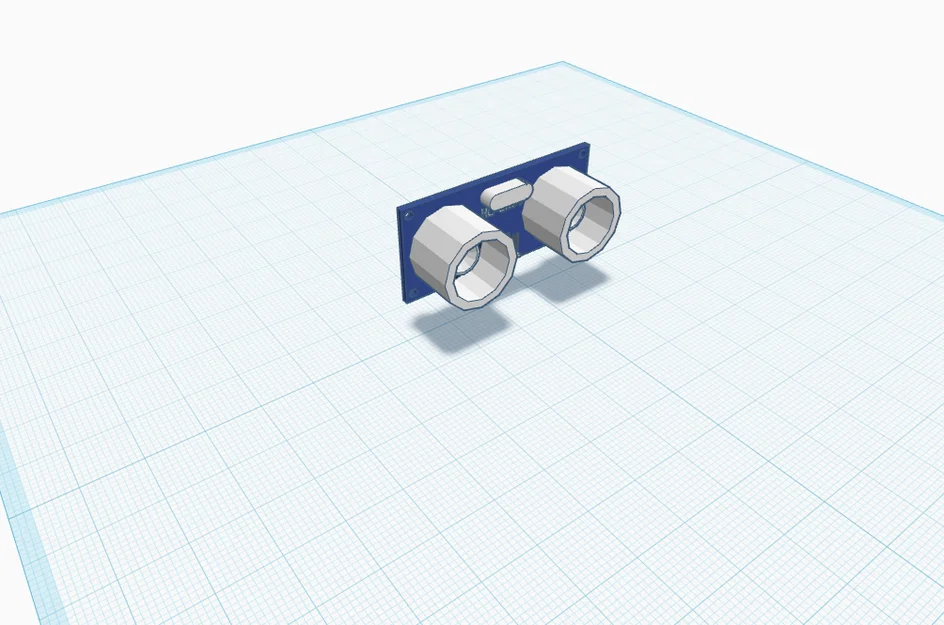Mô hình 3D cảm biến siêu âm HC-SR04 cho thiết kế DIY - Image 1
