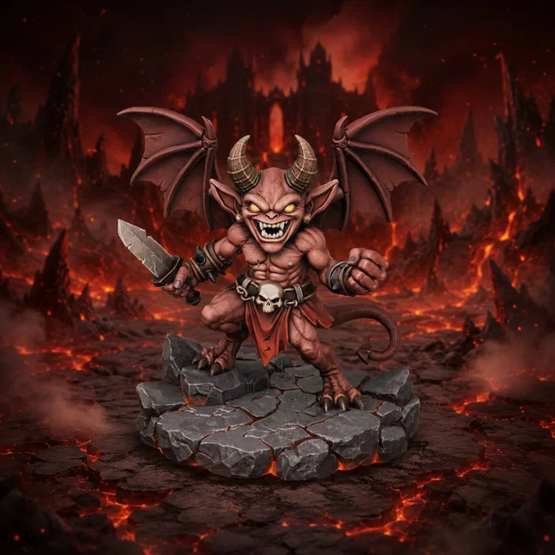Bloodbound Realms – Quỷ Tiểu Quỷ (Mô hình 3D Dark Fantasy STL) - Image 1