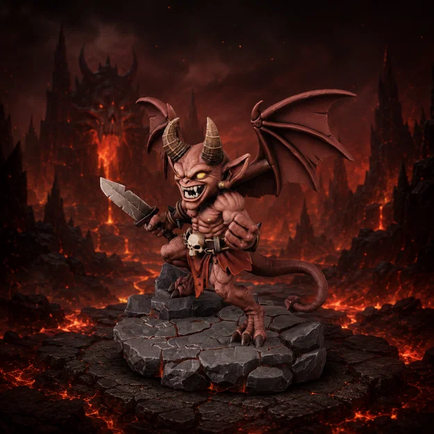 Bloodbound Realms – Quỷ Tiểu Quỷ (Mô hình 3D Dark Fantasy STL) - Image 2