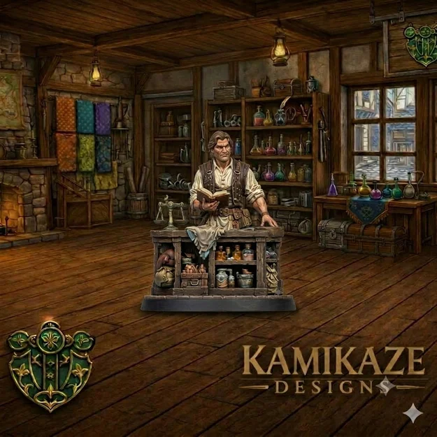 Mô hình Human Alchemist (Nhà Giả Kim) cho game RPG - Image 1