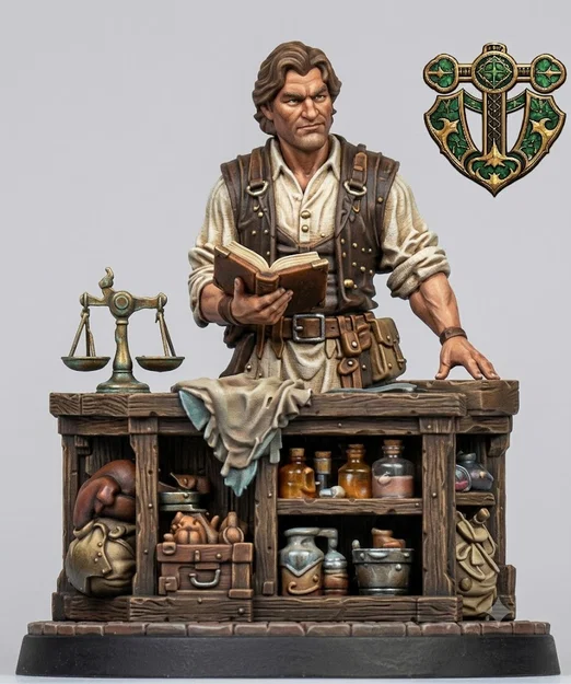 Mô hình Human Alchemist (Nhà Giả Kim) cho game RPG - Image 2
