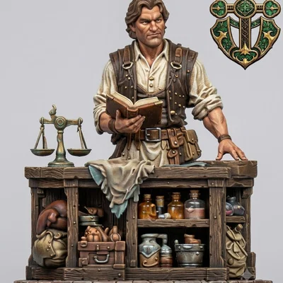 Mô hình Human Alchemist (Nhà Giả Kim) cho game RPG