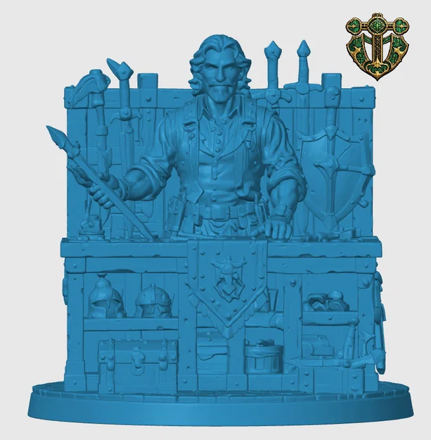 Mô hình người thương gia bán vũ khí (Human Weapon Merchant) cho D&D - Image 4