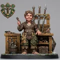 Mô hình thương nhân vũ khí Halfling (Halfling Weapons Merchant) - Thumbnail 2