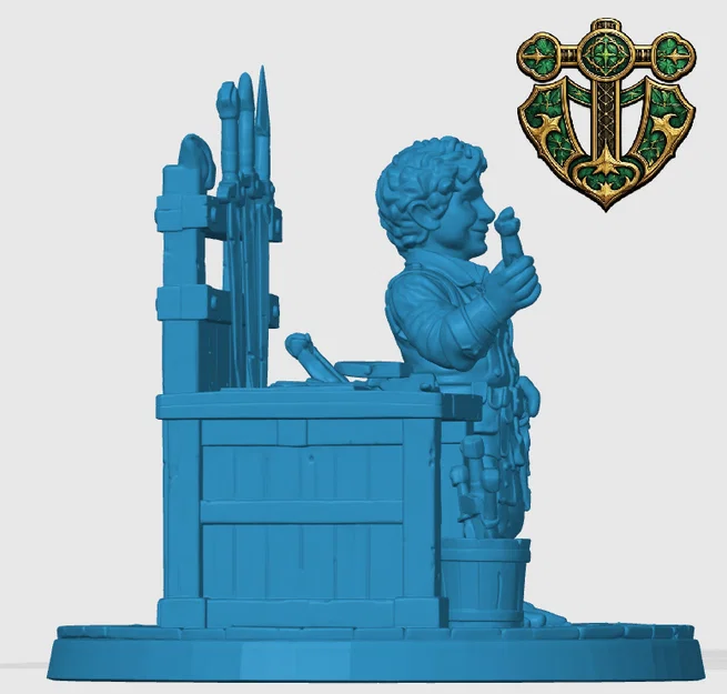 Mô hình thương nhân vũ khí Halfling (Halfling Weapons Merchant) - Image 3