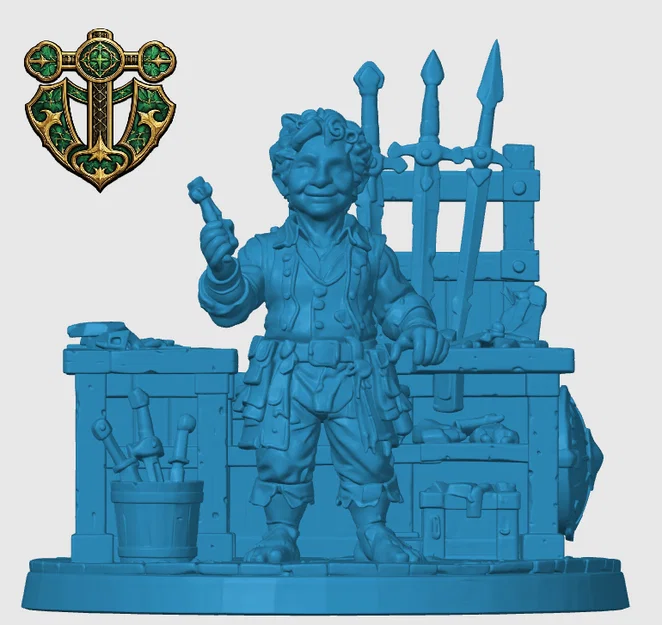 Mô hình thương nhân vũ khí Halfling (Halfling Weapons Merchant) - Image 4