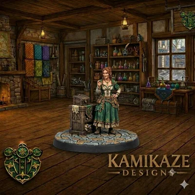 Mô hình Nữ chủ tiệm (Human Female Shopkeeper) cho game nhập vai