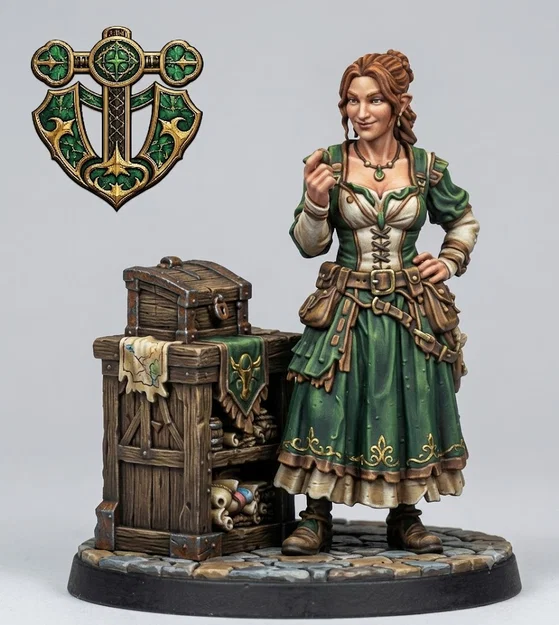 Mô hình Nữ chủ tiệm (Human Female Shopkeeper) cho game nhập vai - Image 2