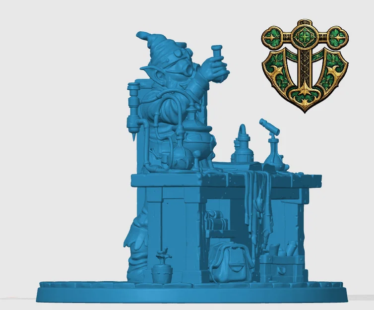Mô hình 3D Gnome Alchemist: Bậc thầy giả kim cho trò chơi RPG - Image 3