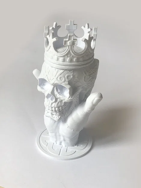 Mô hình đầu lâu đội vương miện trên tay zombie cực chất cho in 3D - Image 2