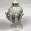 Giá đỡ nến 3D độc đáo: Hình bàn tay thây ma và hộp sọ Gothic - Thumbnail 3