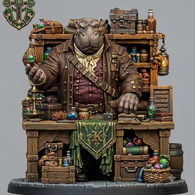 Giff Shopkeeper - Mô hình chủ tiệm cho game RPG