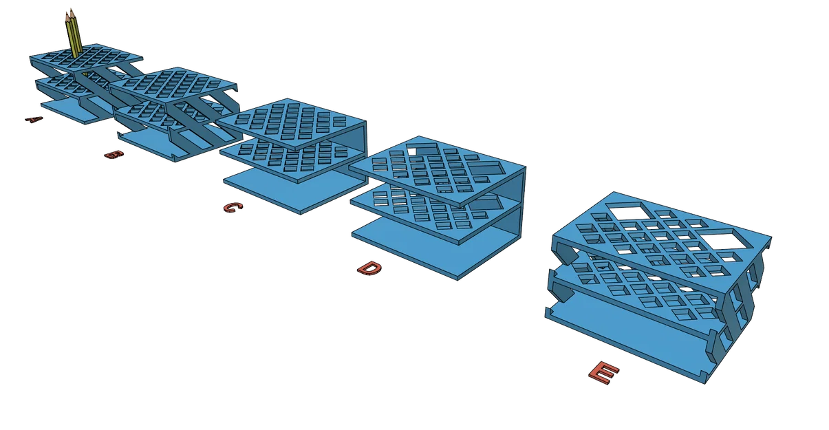 Khay Đựng Bút Đa Năng Thiết Kế Hiện Đại - Hỗ Trợ In 3D Dễ Dàng - Image 1