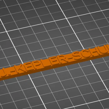 Móc khóa in 3D tên trường Johannes Kepler cá tính