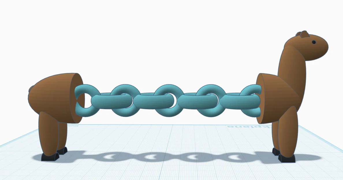 Mô hình Chained Llama - Đồ chơi xích linh hoạt in 3D siêu vui - Image 1