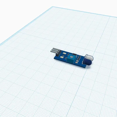 Mô hình 3D cảm biến vật cản hồng ngoại (IR Obstacle Sensor) thiết kế