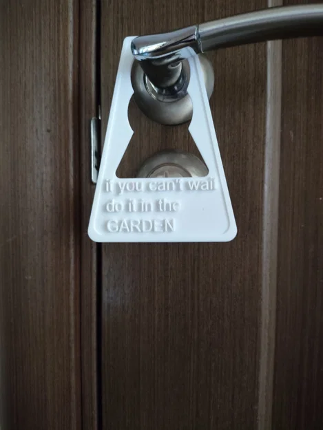 Biển treo cửa nhà vệ sinh hài hước (Toilet Sign) - File in 3D - Image 2