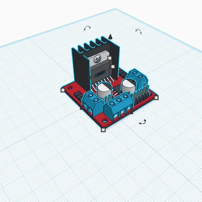 Mô hình 3D mạch điều khiển động cơ L298N cho dự án DIY và Arduino