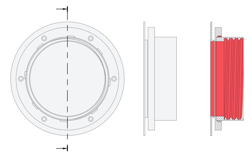 Khớp nối và mặt bích ống gió máy lạnh - 125mm - Image 2