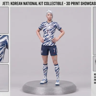 Mô hình Jett Valorant 3D - World Cup Hàn Quốc 2026