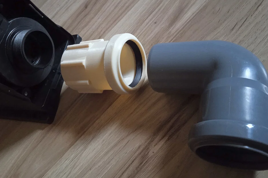 Đầu chuyển đổi ren máy bơm 1 1/4 inch sang ống 50mm cho hồ cá - Image 1
