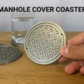 Đế lót ly họa tiết nắp cống (Manhole Cover Coaster) - Thumbnail 1