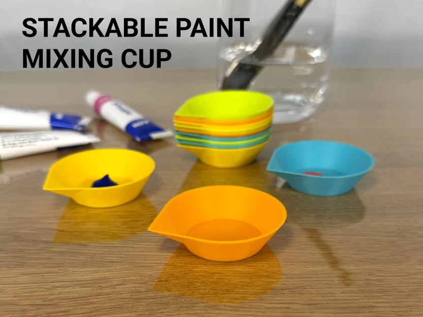 Cốc pha màu mini có thể xếp chồng (Stackable Paint Mixing Cup) - Image 1