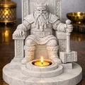 File STL Đế Cắm Nến Vua Lùn | Mô Hình Ngai Vàng Người Lùn Trang Trí Fantasy - Thumbnail 5