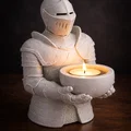 File STL Đế cắm nến Knight Guardian | Trang trí phong cách giả tưởng trung cổ - Thumbnail 3