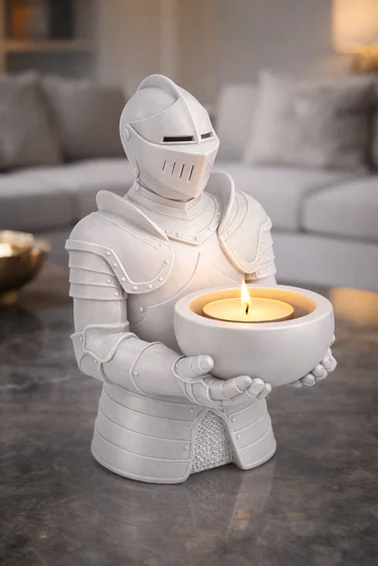 File STL Đế cắm nến Knight Guardian | Trang trí phong cách giả tưởng trung cổ - Image 6