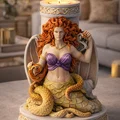 File STL Giá Đỡ Nến Medusa | Trang Trí Fantasy Gorgon Queen - Thumbnail 1