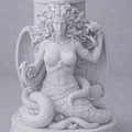 File STL Giá Đỡ Nến Medusa | Trang Trí Fantasy Gorgon Queen - Thumbnail 2