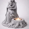 Mẫu STL Giá Nến Elven Mother | Trang Trí Phong Cách Rừng Thần Tiên - Thumbnail 5
