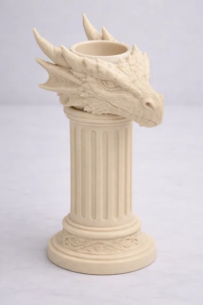 File STL Giá Đỡ Nến Đầu Rồng | Decor Fantasy | Mô Hình Rồng DnD - Image 2